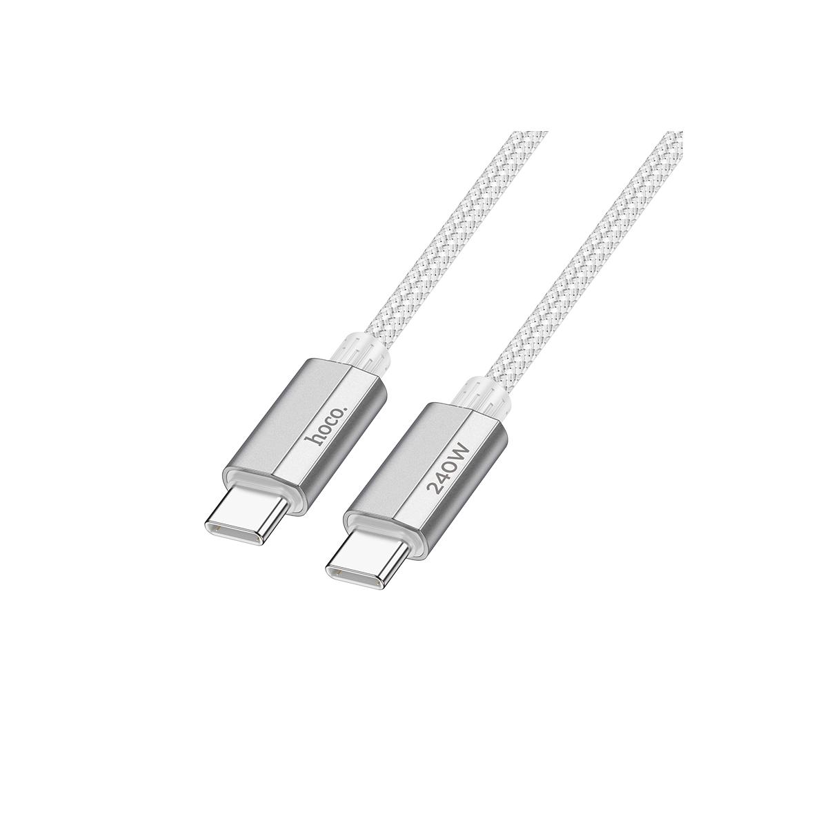 Kabel USB C do USB C Hoco QC3.0 PD 5A 240W 1,8 m U134 szary