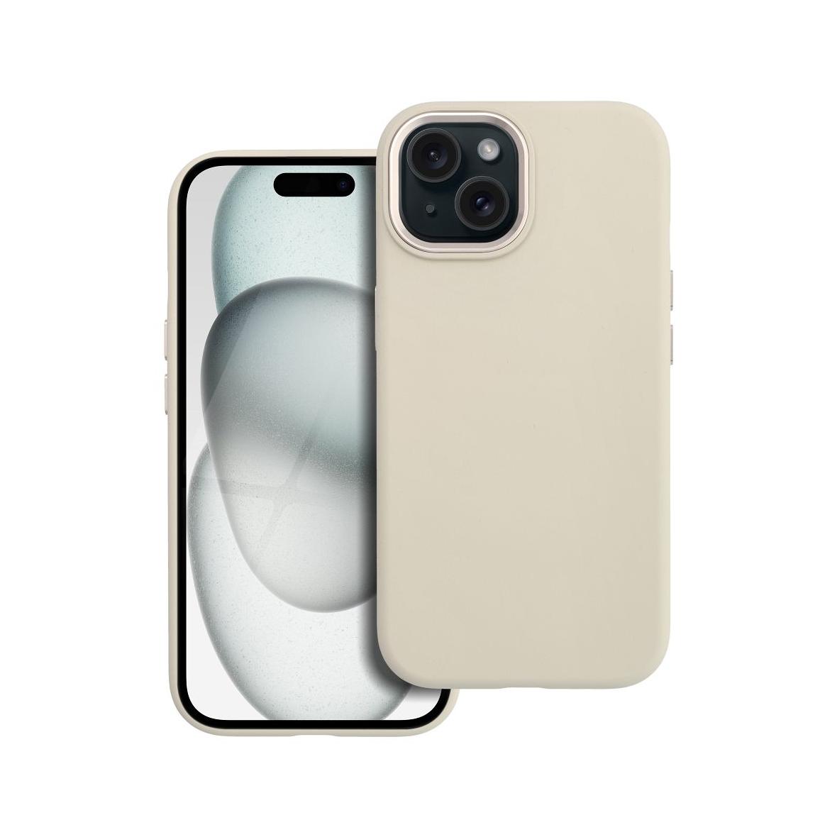 Etui na iPhone 15 Forcell F-Protect Frame Premium zgodny z MagSafe antique white 0INT