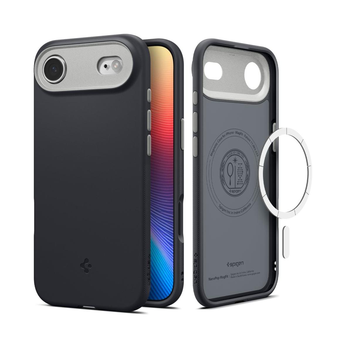 SPIGEN futerał NANO POP MAG kompatybilny z MagSafe do IPHONE 17 Air black sesame