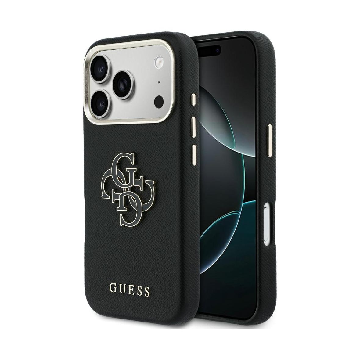 GUESS futerał do IPHONE 17 Pro GUHCP17L5PS4RGGK (PU FW Resin Logo) czarny
