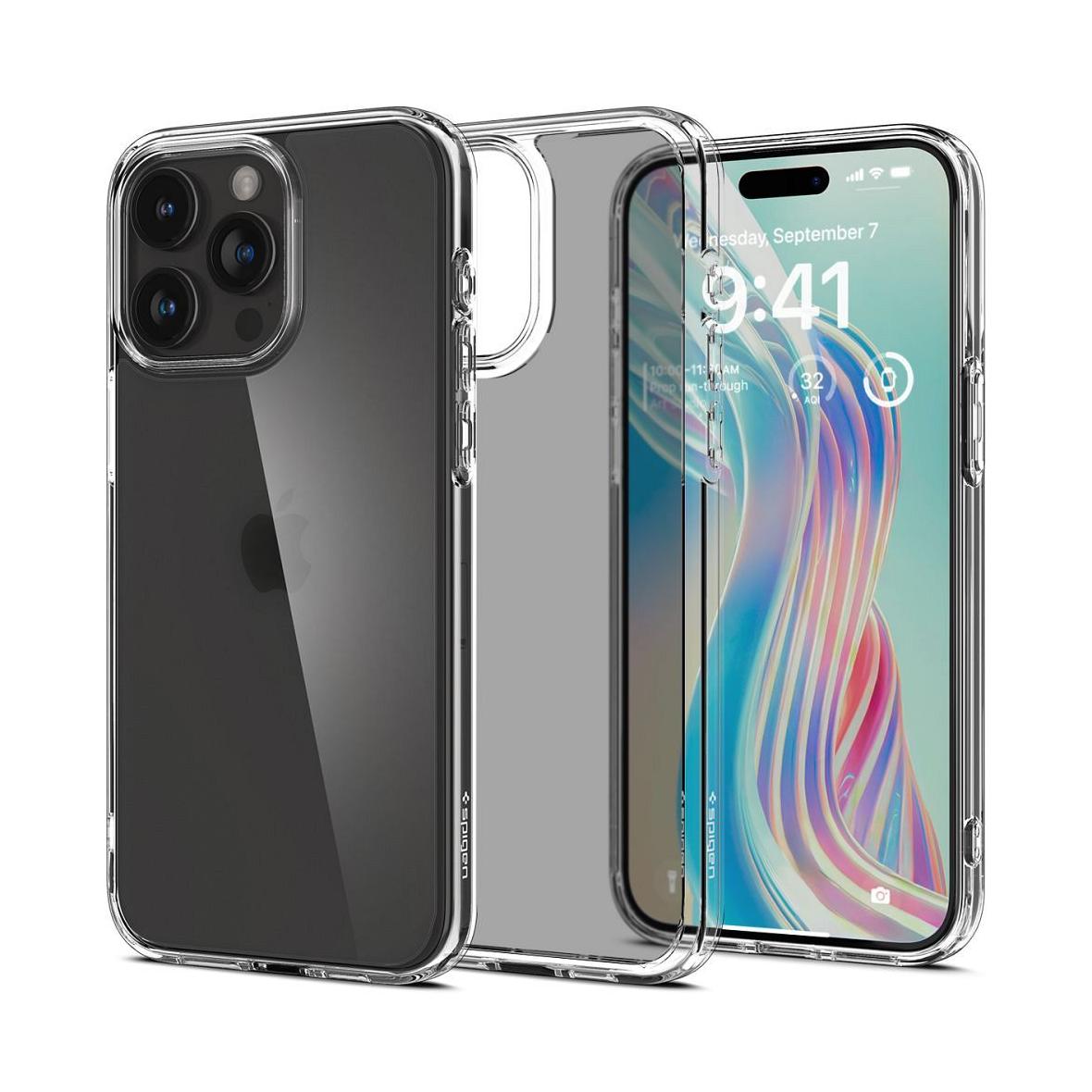 SPIGEN futerał ULTRA HYBRID do IPHONE 15 Pro frost clear
