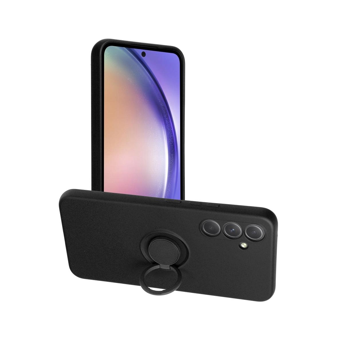 Futerał do Samsung A54 5G Silicone Ring czarny