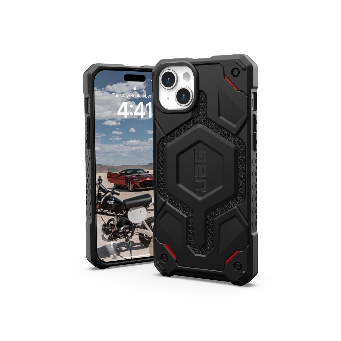 UAG Urban Armor Gear futerał MONARCH PRO kompatybilny z MagSafe do IPHONE 15 Plus kevlar black