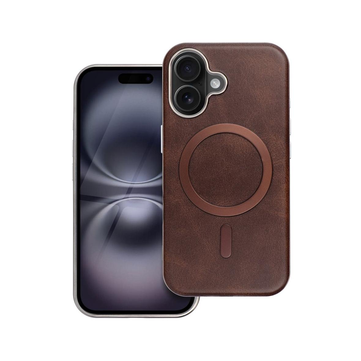 Futerał do iPhone 14 PRO Gentleman Mag Cover zgodny z MagSafe brązowy
