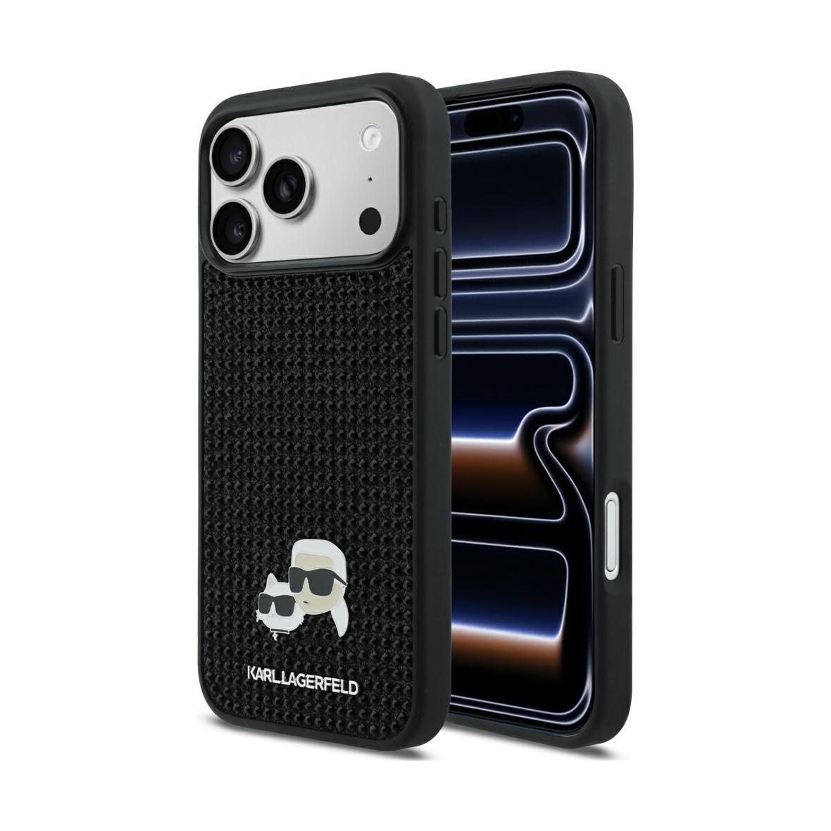 KARL LAGERFELD futerał do IPHONE 17 Pro Max KLHCP17X6PRKCLK (Rhinestone W/ K&C PIN) czarny