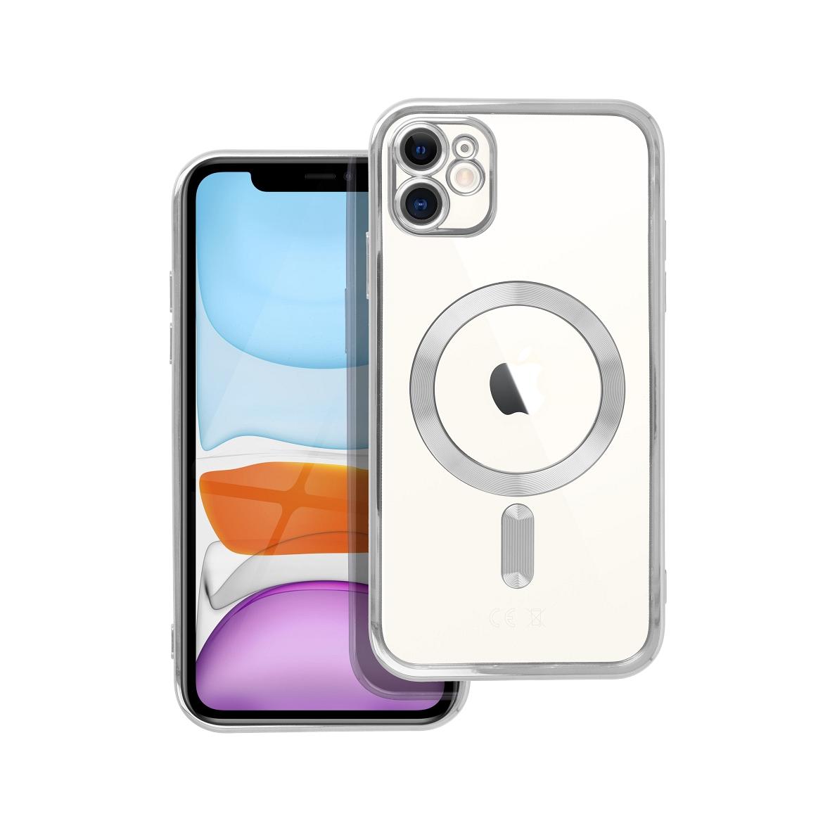 Futerał do iPhone 11 Electro Mag Cover zgodny z MagSafe srebrny