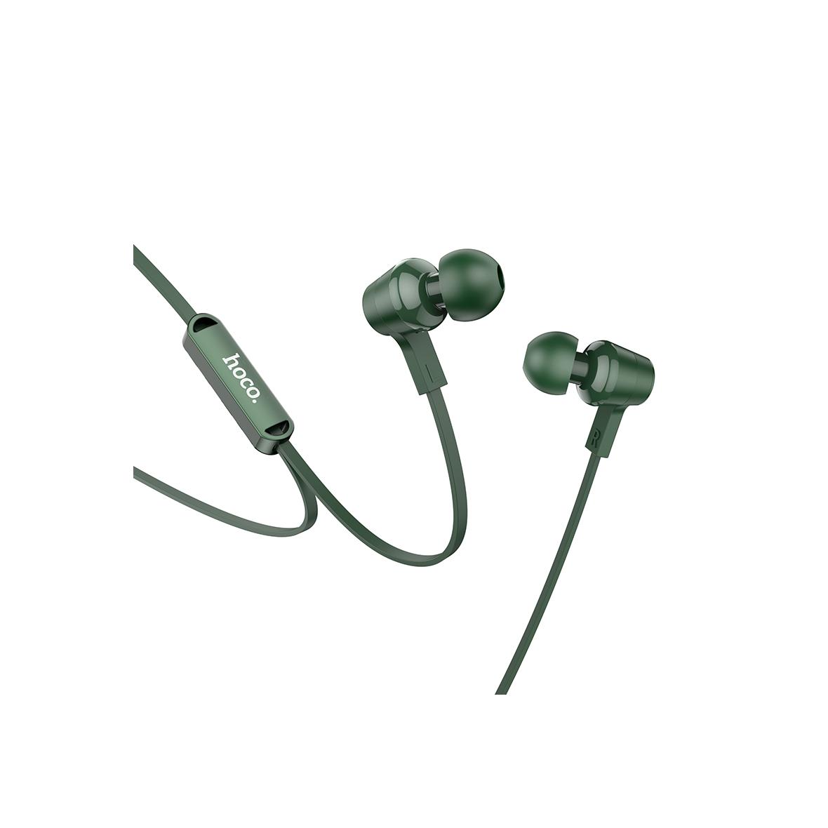Słuchawki przewodowe douszne Jack 3,5 mm Hoco M86 zielone