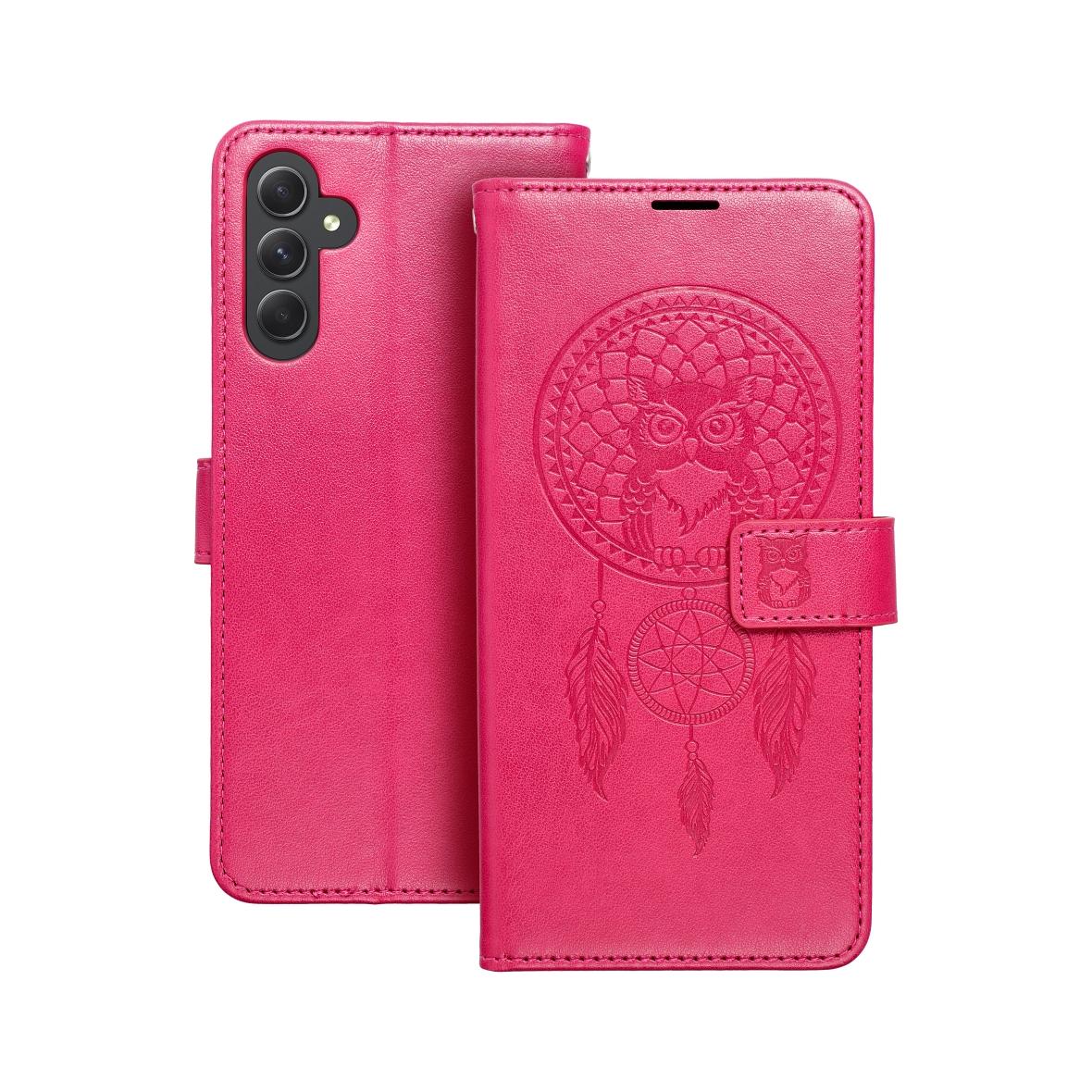 Etui z klapką na Samsung A34 5G Mezzo Book łapacz snów magenta