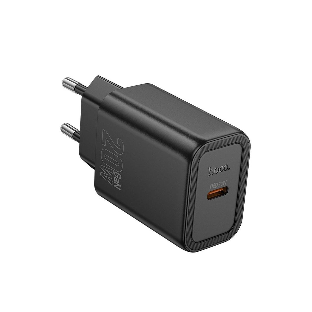 Ładowarka sieciowa do telefonu Hoco USB C QC PD 20W N60 czarna