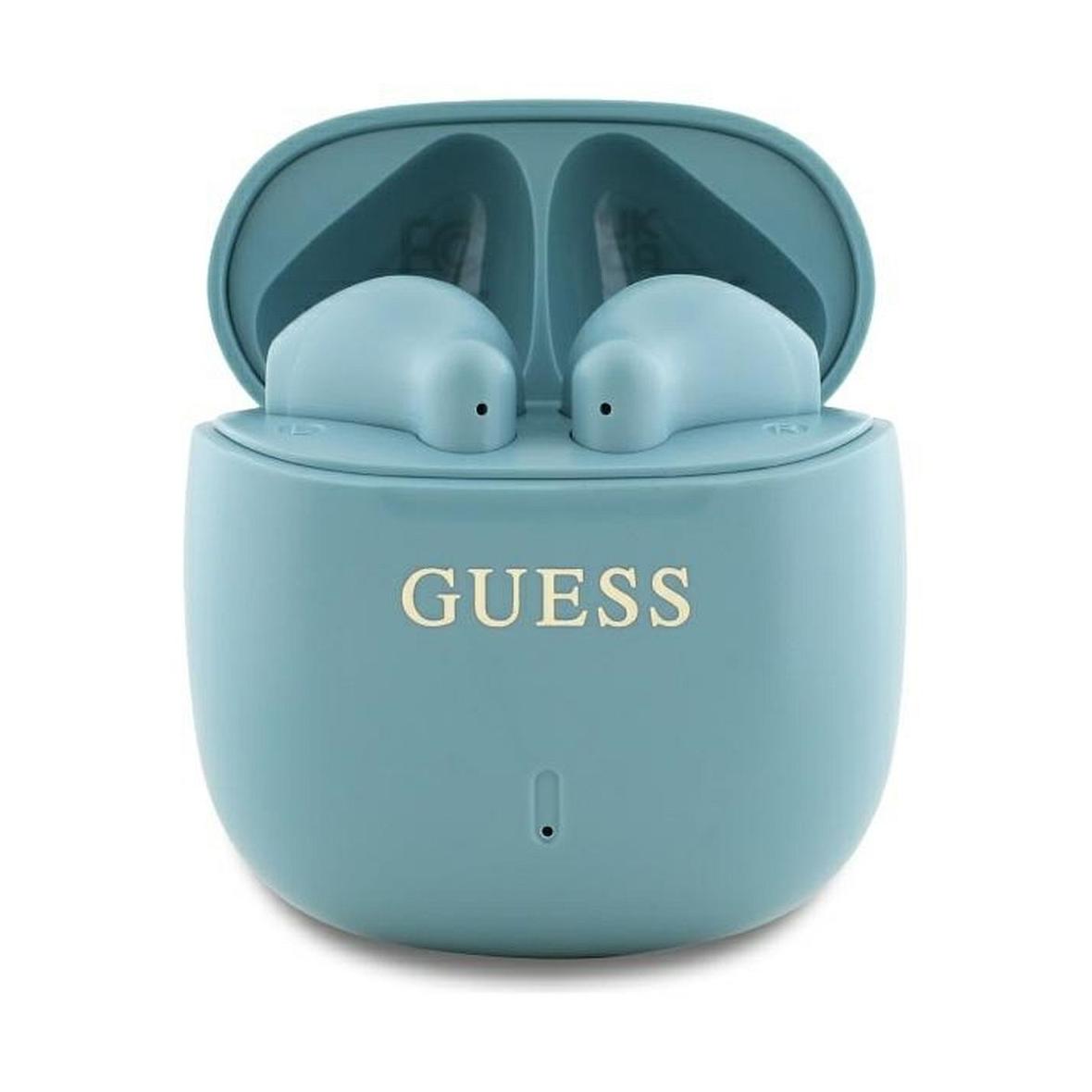 GUESS słuchawki bezprzewodowe bluetooth TWS GUTWSJ14ESGQ (Printed Classic Logo) turkusowe