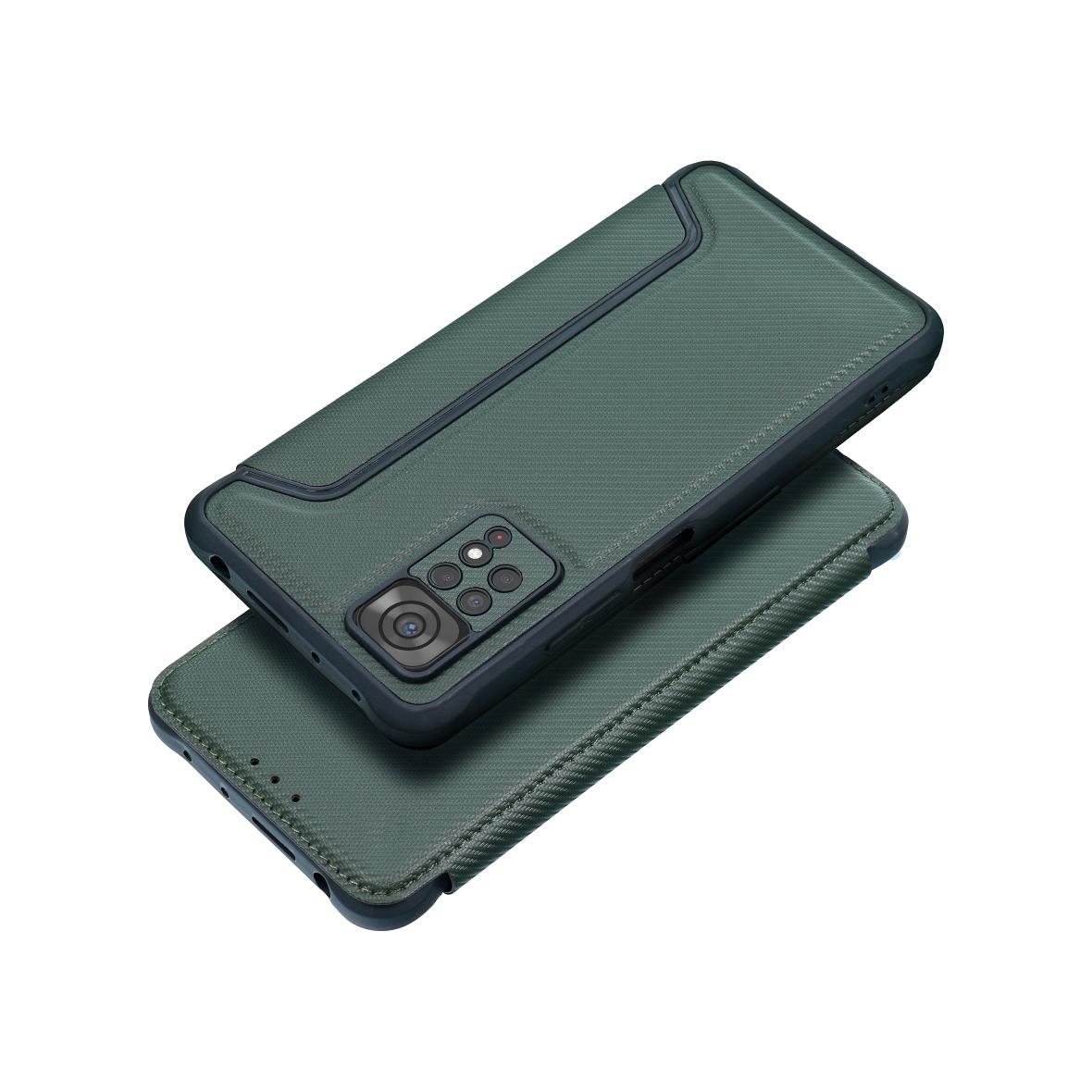 Etui z klapką na Xiaomi Redmi NOTE 14 PRO 4G Razor Book ciemnozielone