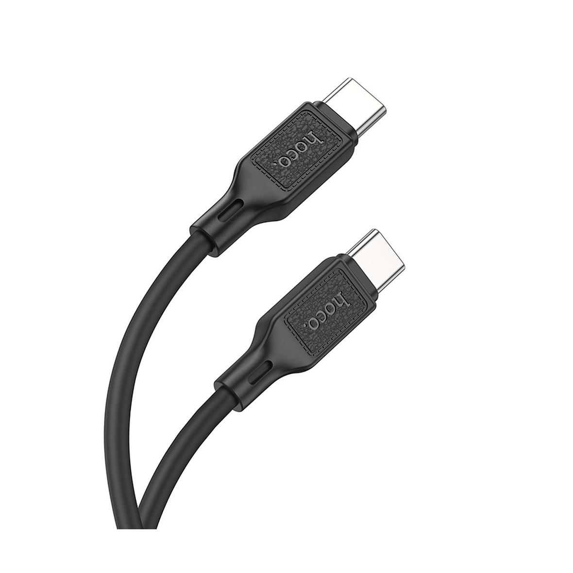 Kabel USB C do USB C Hoco 3A 60W 1 m X90 czarny