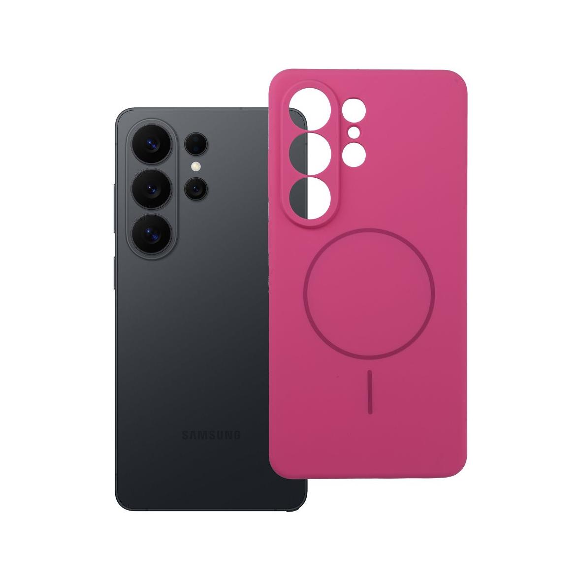 Futerał do Samsung S26 ULTRA Silicone 2mm zgodny z MagSafe różowy