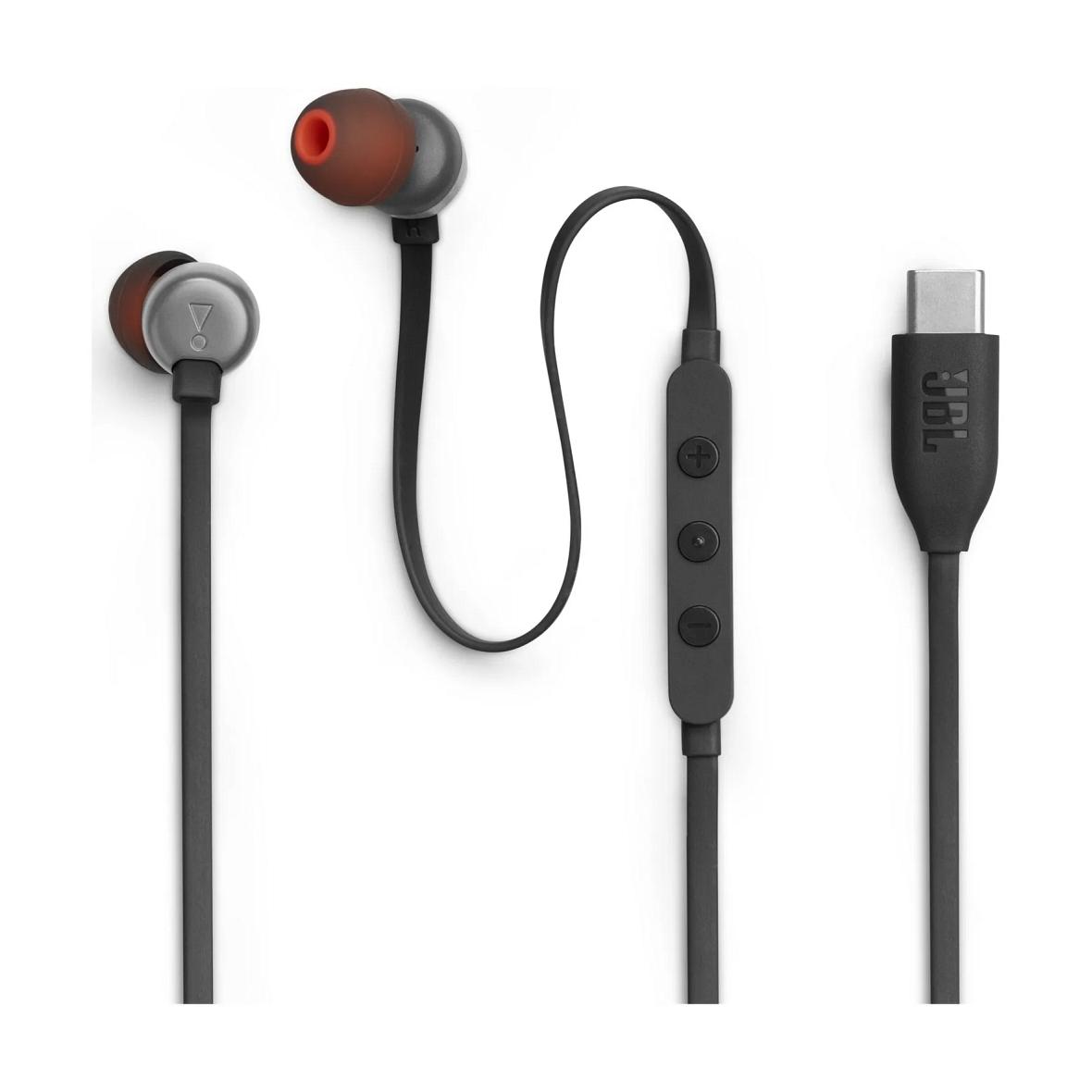 Słuchawki przewodowe douszne USB C JBL Tune 310C czarne