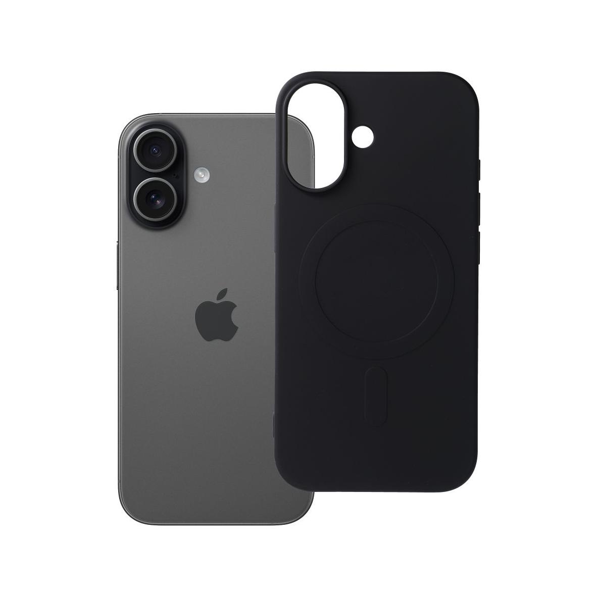 Futerał do iPhone 17 Silicone Mag Cover zgodny z MagSafe (big hole) czarny