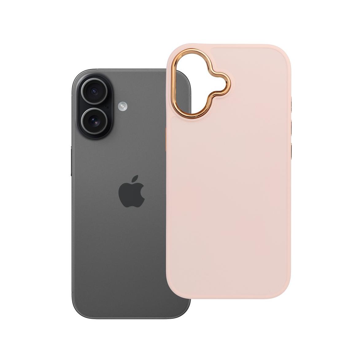 Futerał do iPhone 17 Frame pudrowy róż
