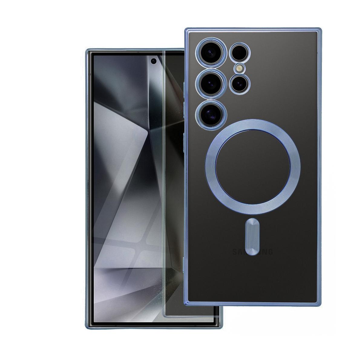 Futerał do Samsung A37 Electro Mag Cover zgodny z MagSafe tytanowy niebieski