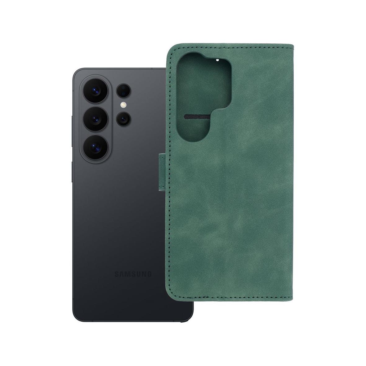 Etui z klapką na Samsung S26 ULTRA Tender Book zielone