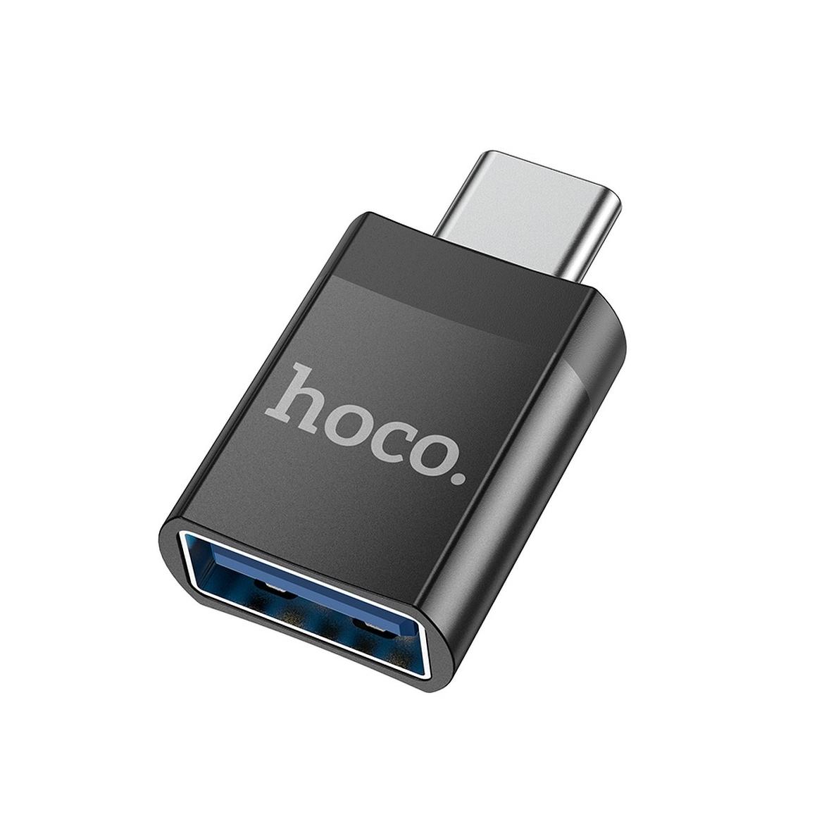 Adapter OTG USB C do USB A Hoco UA17 czarny