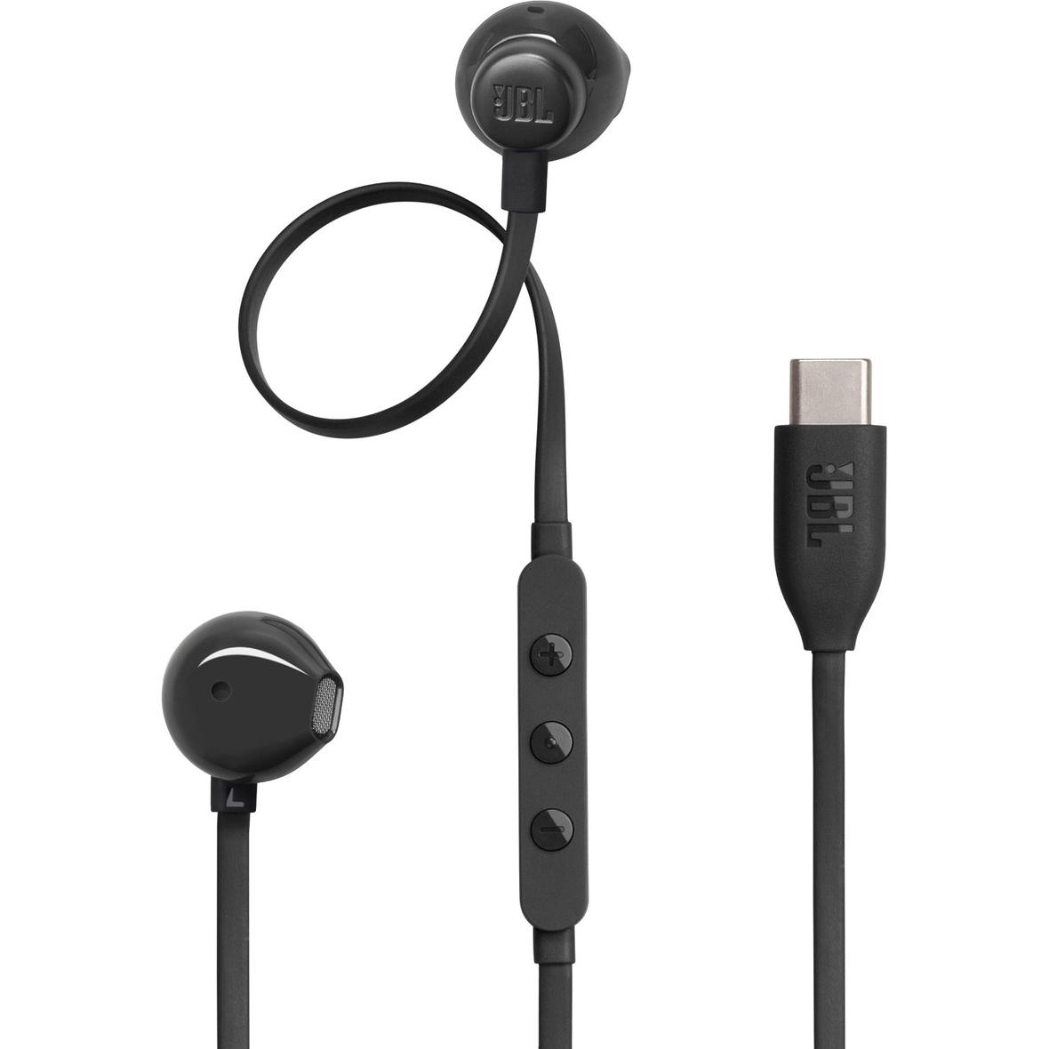 Słuchawki przewodowe douszne USB C JBL 305C czarne