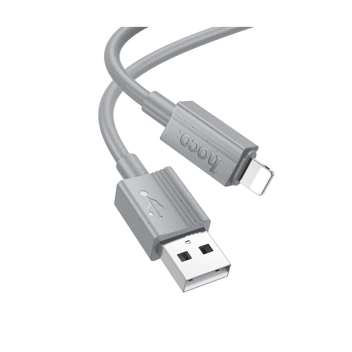 Kabel USB A do Lightning Hoco 2,4A 1 m X107 szary