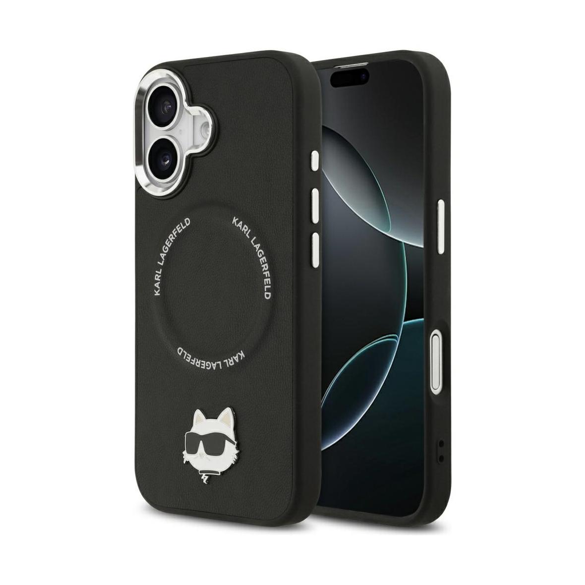 KARL LAGERFELD futerał do IPHONE 17 kompatybilny z MagSafe KLHMP17SPSMLRCHK (PU Choupette Pin) czarny