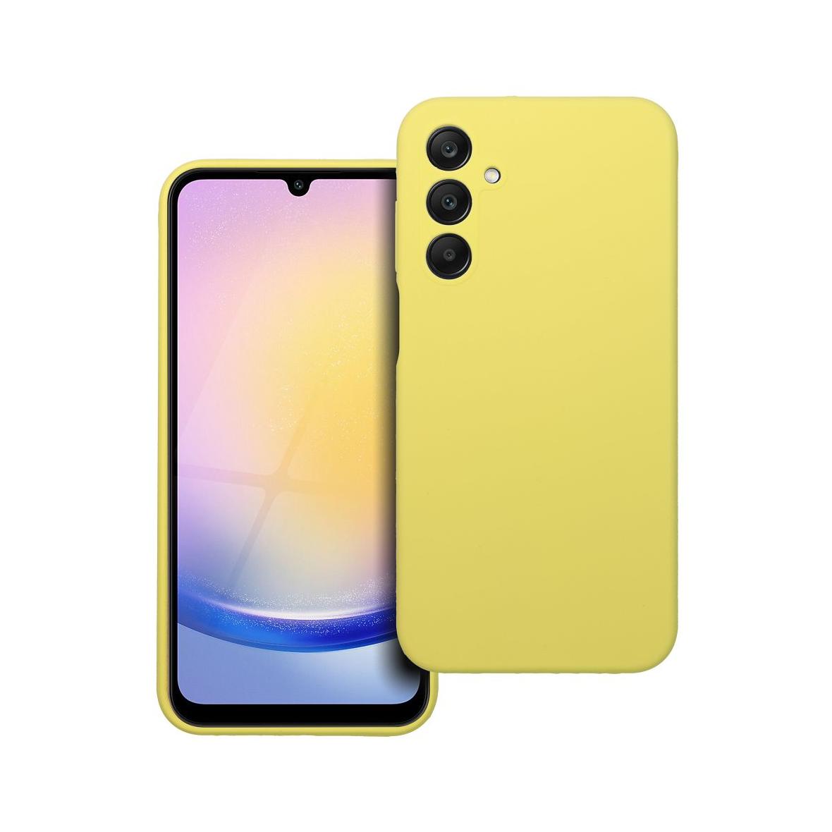 Futerał do Samsung A25 5G Silicone 2mm żółty