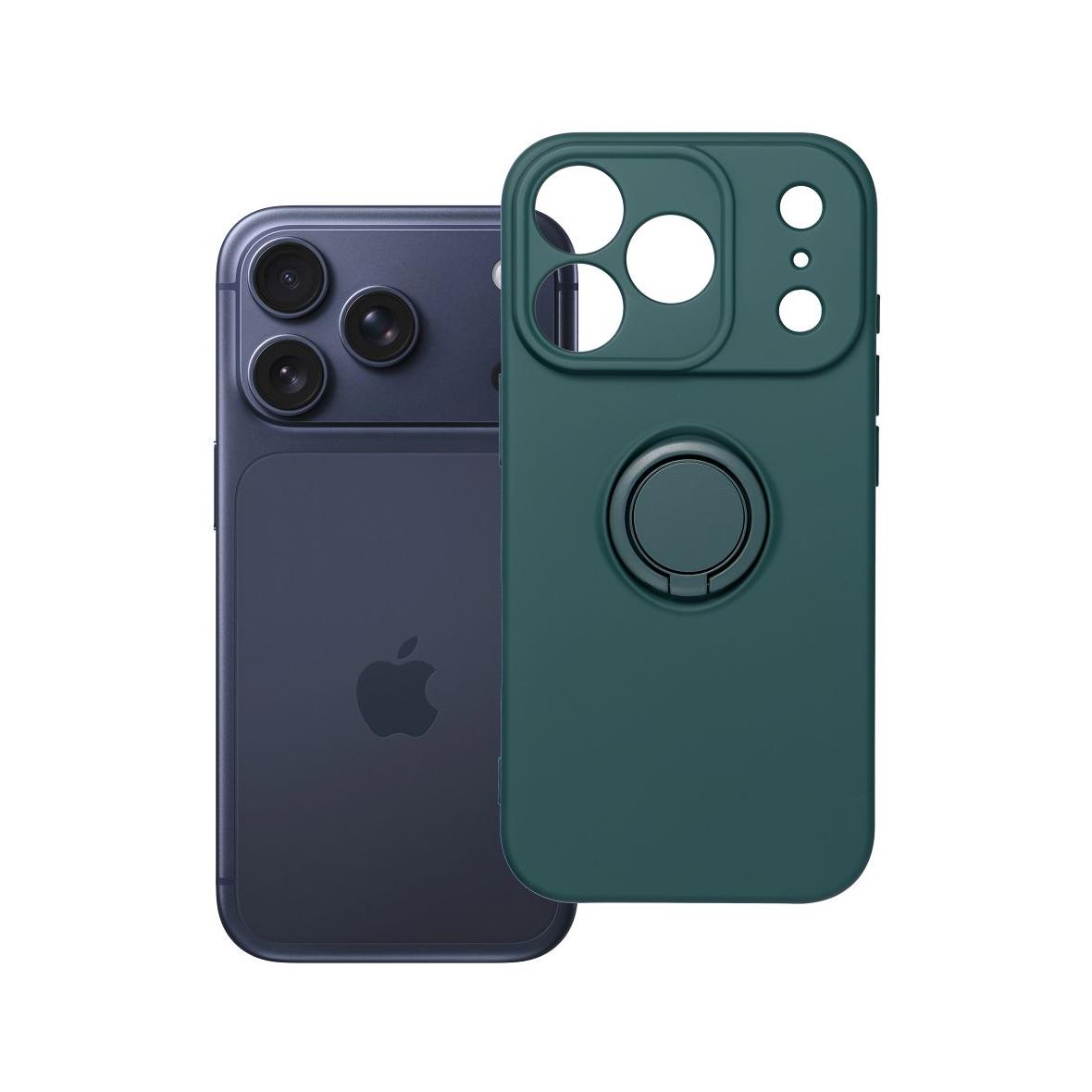 Futerał do iPhone 17 PRO Silicone Ring zielony