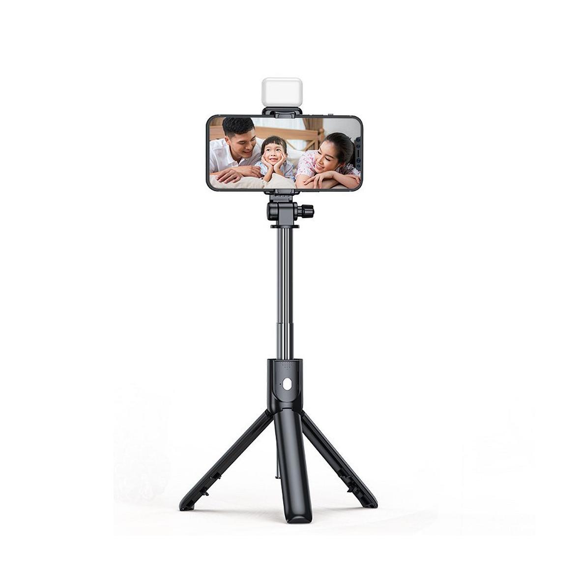Uchwyt selfie z pilotem bezprzewodowym tripod R1S czarny