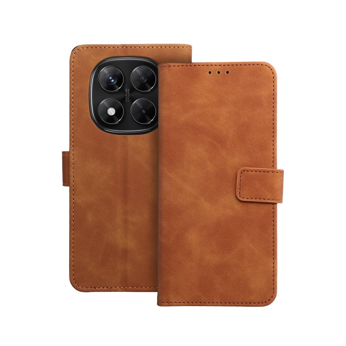 Etui z klapką na Xiaomi Redmi NOTE 14 PRO 4G Tender Book brązowy