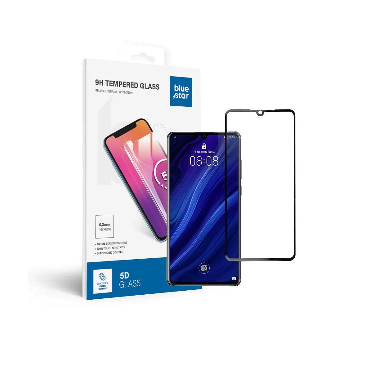 Szkło hartowane do Huawei P30 (full glue / case friendly) Blue Star 5D czarne