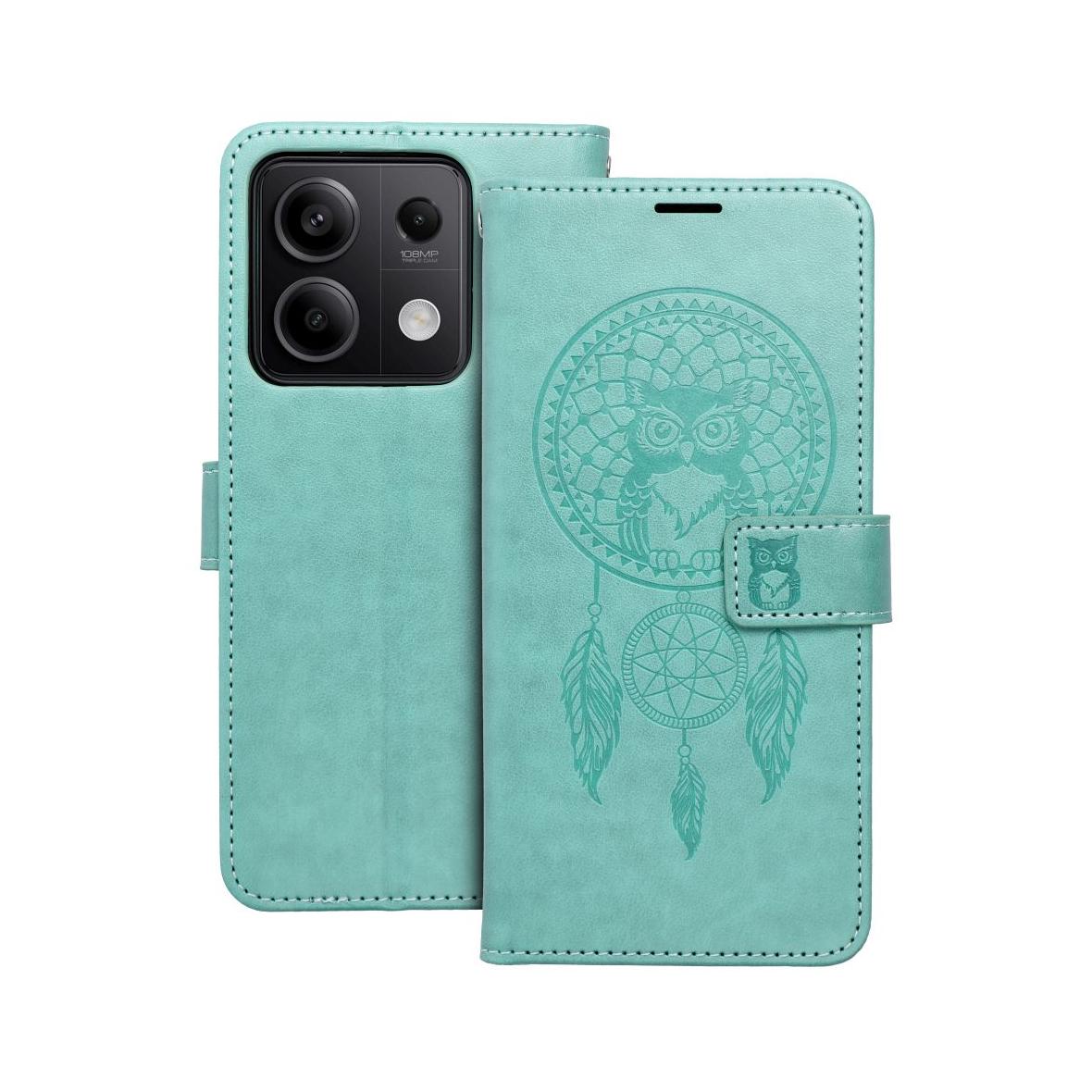 Etui z klapką na Xiaomi Redmi NOTE 13 5G Mezzo Book łapacz snów zielone