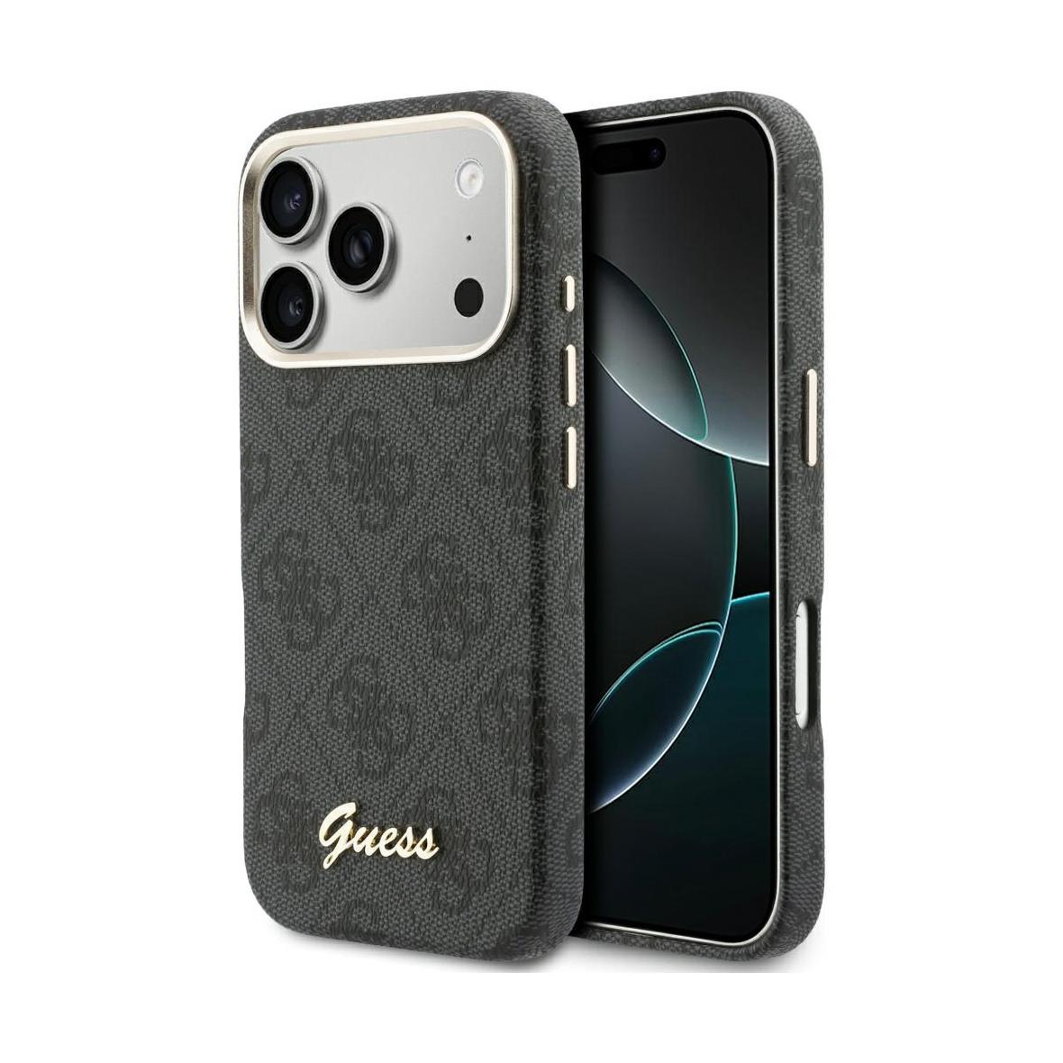 GUESS futerał do IPHONE 17 Pro Max kompatybilny z MagSafe GUHMP17X5P4FWMSK (PU FW 4G Script) czarny