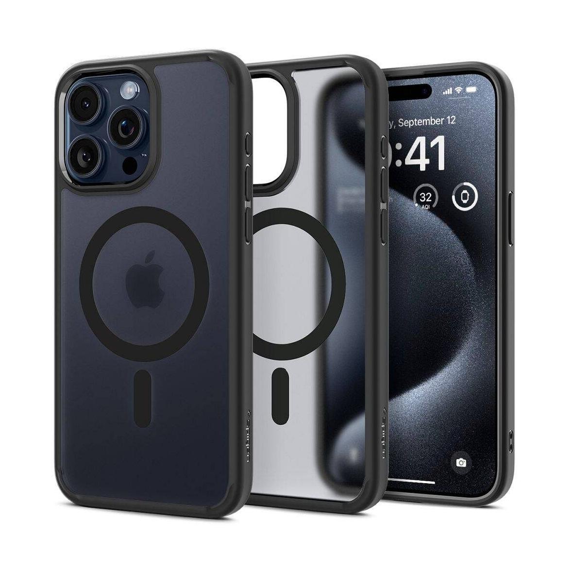 SPIGEN futerał ULTRA HYBRID MAG kompatybilny z MagSafe do IPHONE 16 Pro frost black