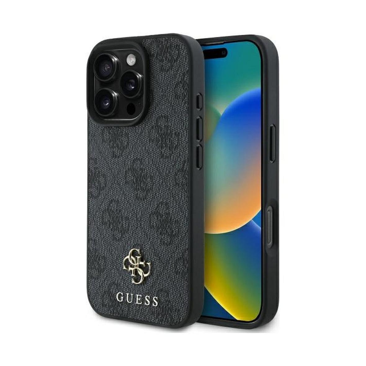 GUESS futerał do IPHONE 16 Pro kompatybilny z MagSafe GUHMP16LP4SM4MK (PU 4G Small and Classic) black
