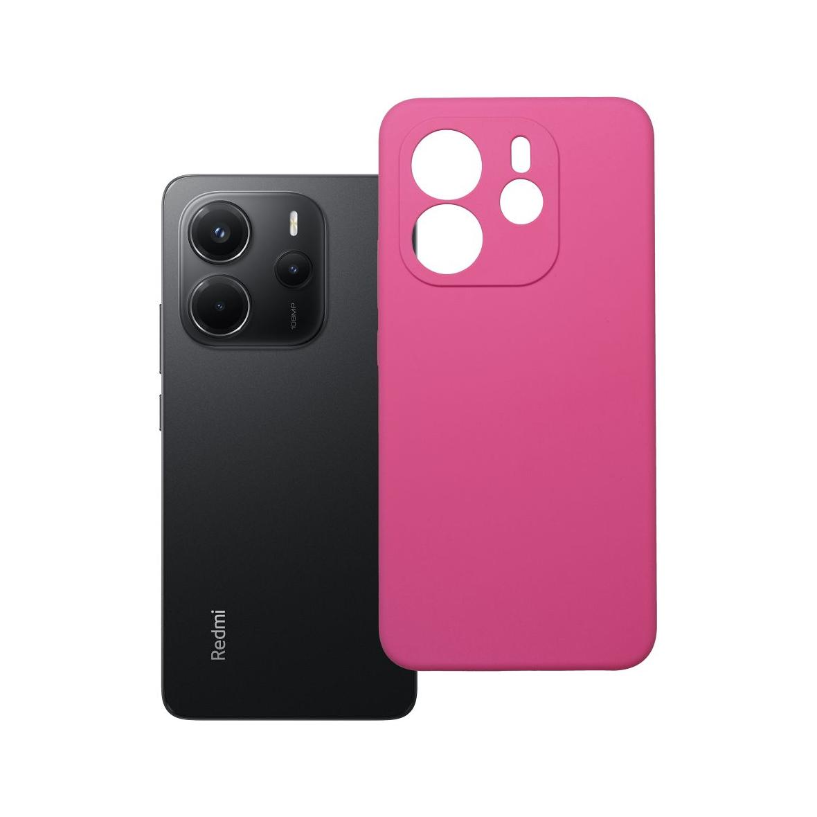 Futerał do Xiaomi Redmi Note 14 4G (GLOBAL - 164,84mm x 78,15mm x 8,16mm) Silicone 2mm różowy