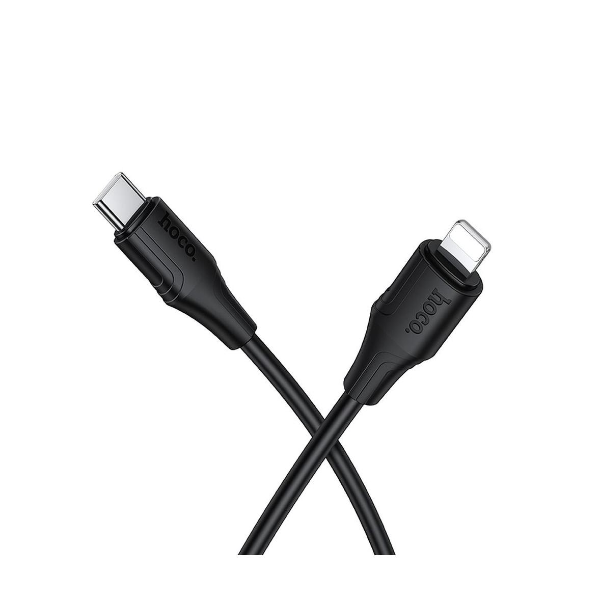 Kabel USB C do Lightning Hoco 27W silikonowy 1 m X124 czarny