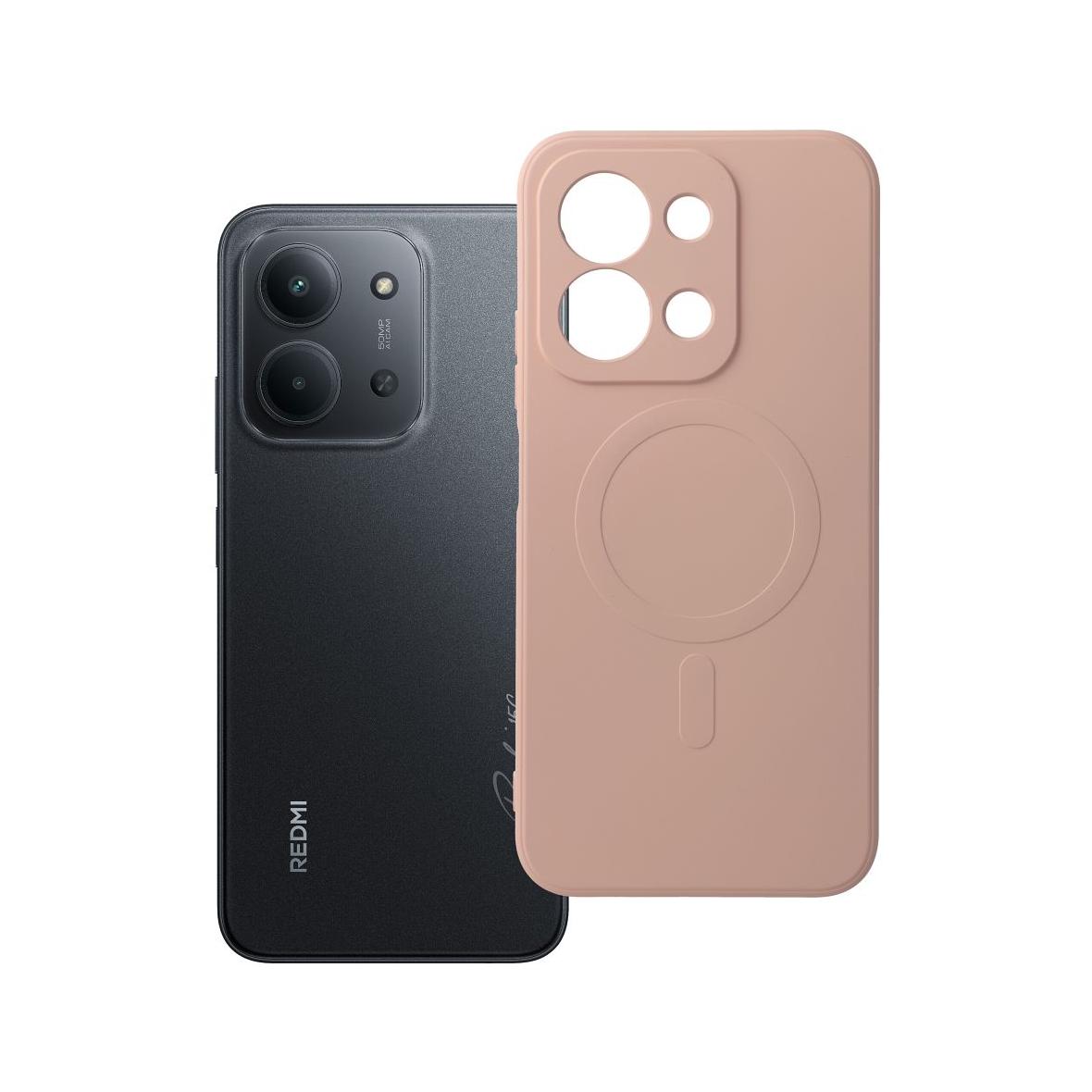 Futerał do Xiaomi Redmi 15C (173,16 x 81,07 x 8,2) Silicone Mag Cover zgodny z MagSafe różowy