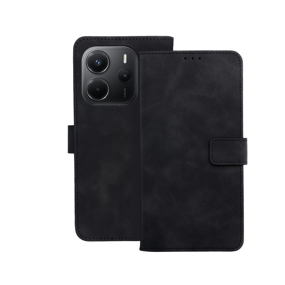 Etui z klapką na Xiaomi Redmi NOTE 14 4G (GLOBAL - 164,84mm x 78,15mm x 8,16mm) Tender Book czarne