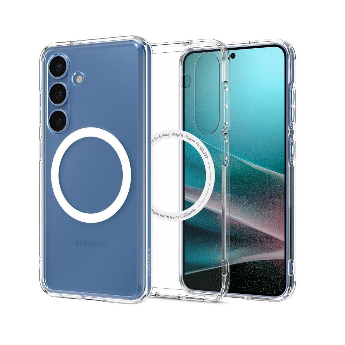 SPIGEN futerał ULTRA HYBRID MAG kompatybilny z MagSafe do S25 clear / white
