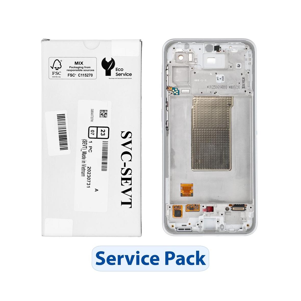 ServicePack Wyświetlacz LCD SAMSUNG A36 5G A366B White GH82-36841B