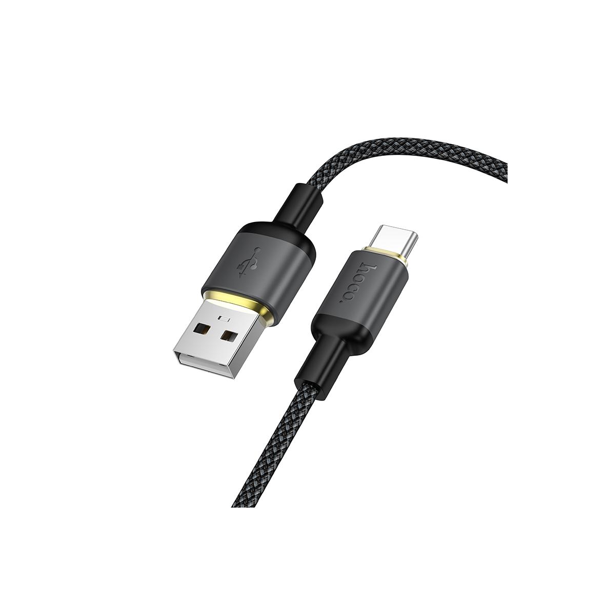 Kabel USB A do USB C Hoco 3A 1 m X128 Benefit czarny