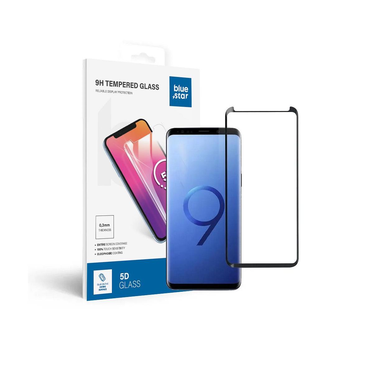 Szkło hartowane do Samsung Galaxy S9 PLUS  (full glue / case friendly) Blue Star 5D czarne