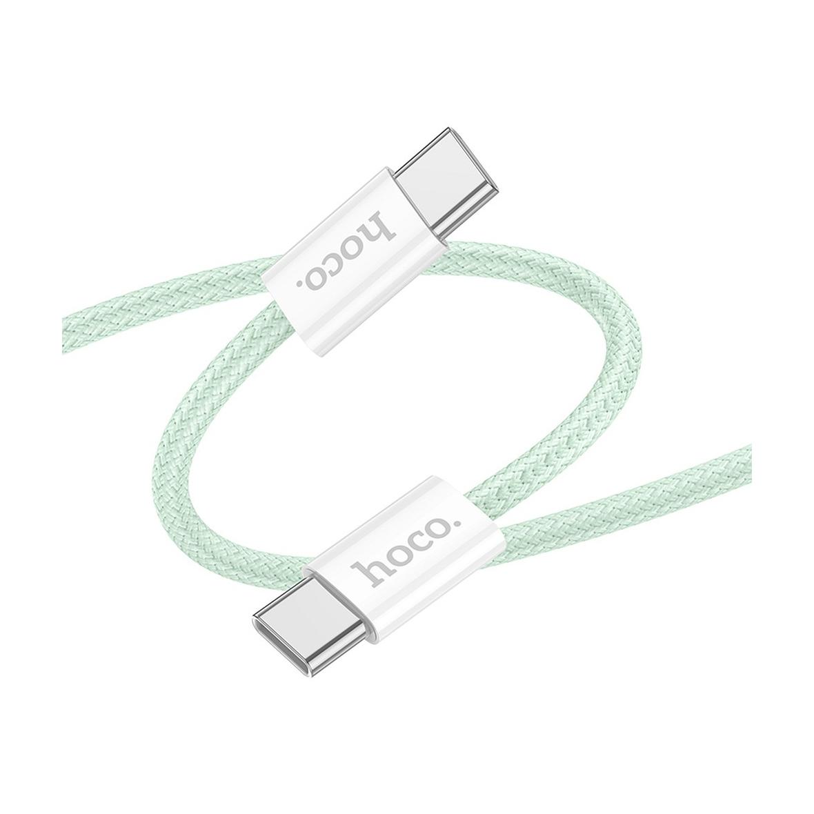 Kabel USB C do USB C Hoco PD QC3.0 3A 60W 2 m X104 zielony
