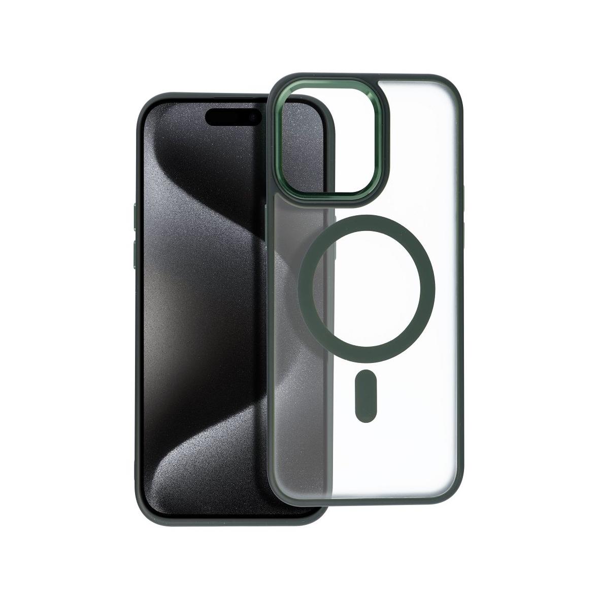 Futerał MATTE MAG COVER kompatybilny z MagSafe do IPHONE 15 Pro Max zielony