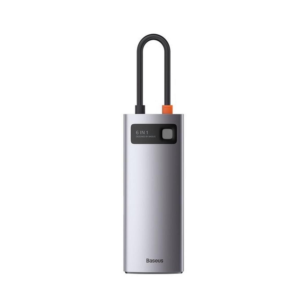 BASEUS adapter HUB 6w1 Typ C CAHUB-CW0G szary