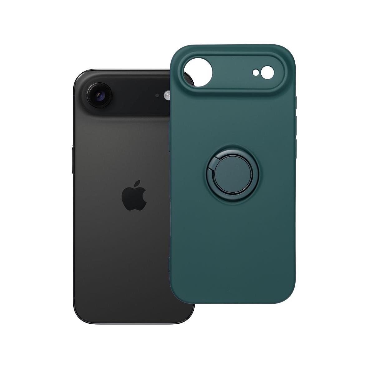Futerał do iPhone 17 AIR Silicone Ring zielony