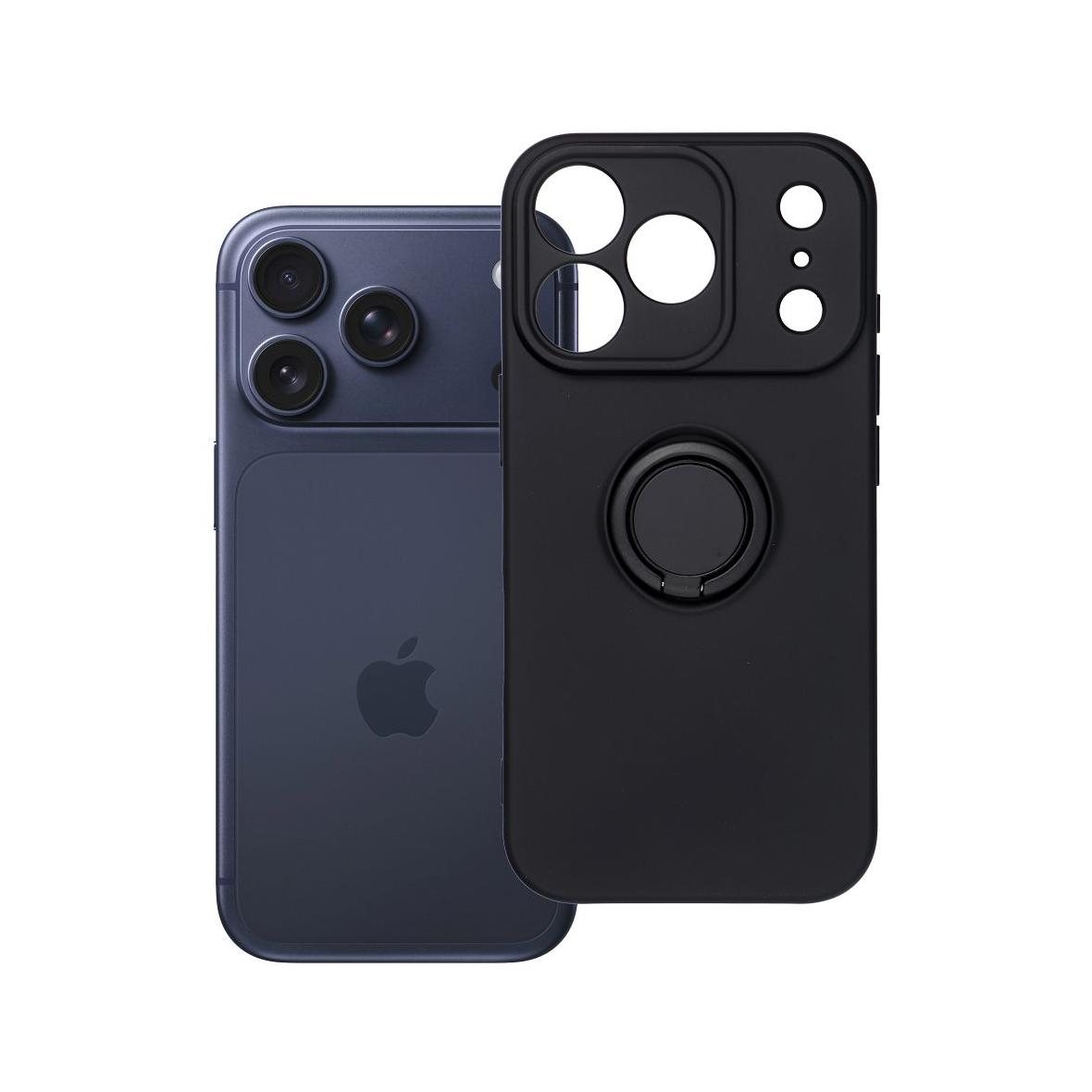Futerał do iPhone 17 PRO Silicone Ring czarny