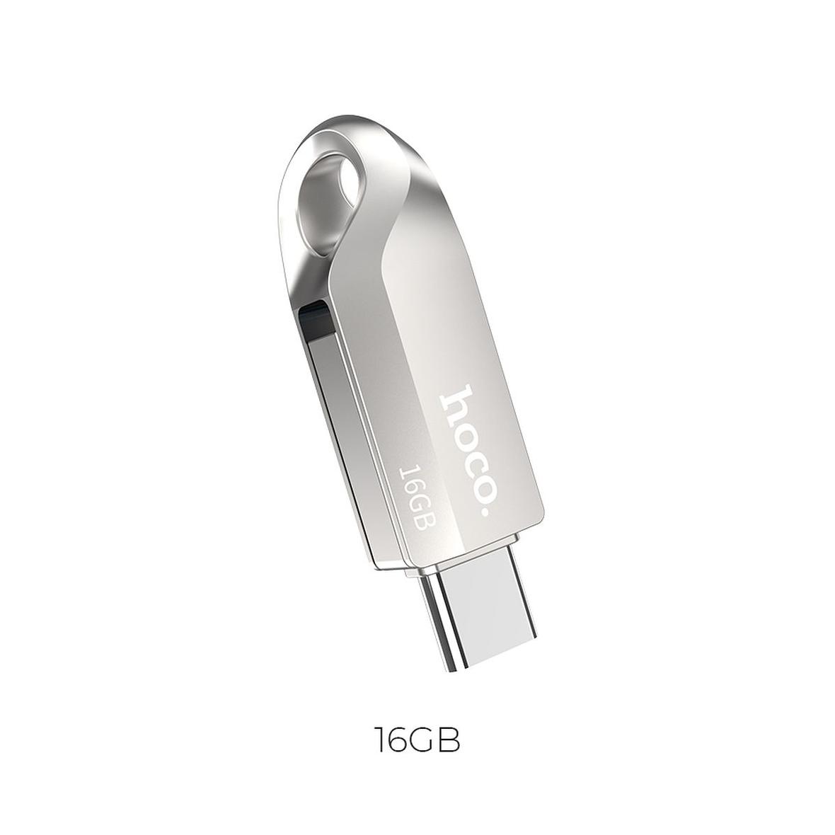 Pendrive 16GB USB 3.0 (USB A + USB C) Hoco UD8 nikiel