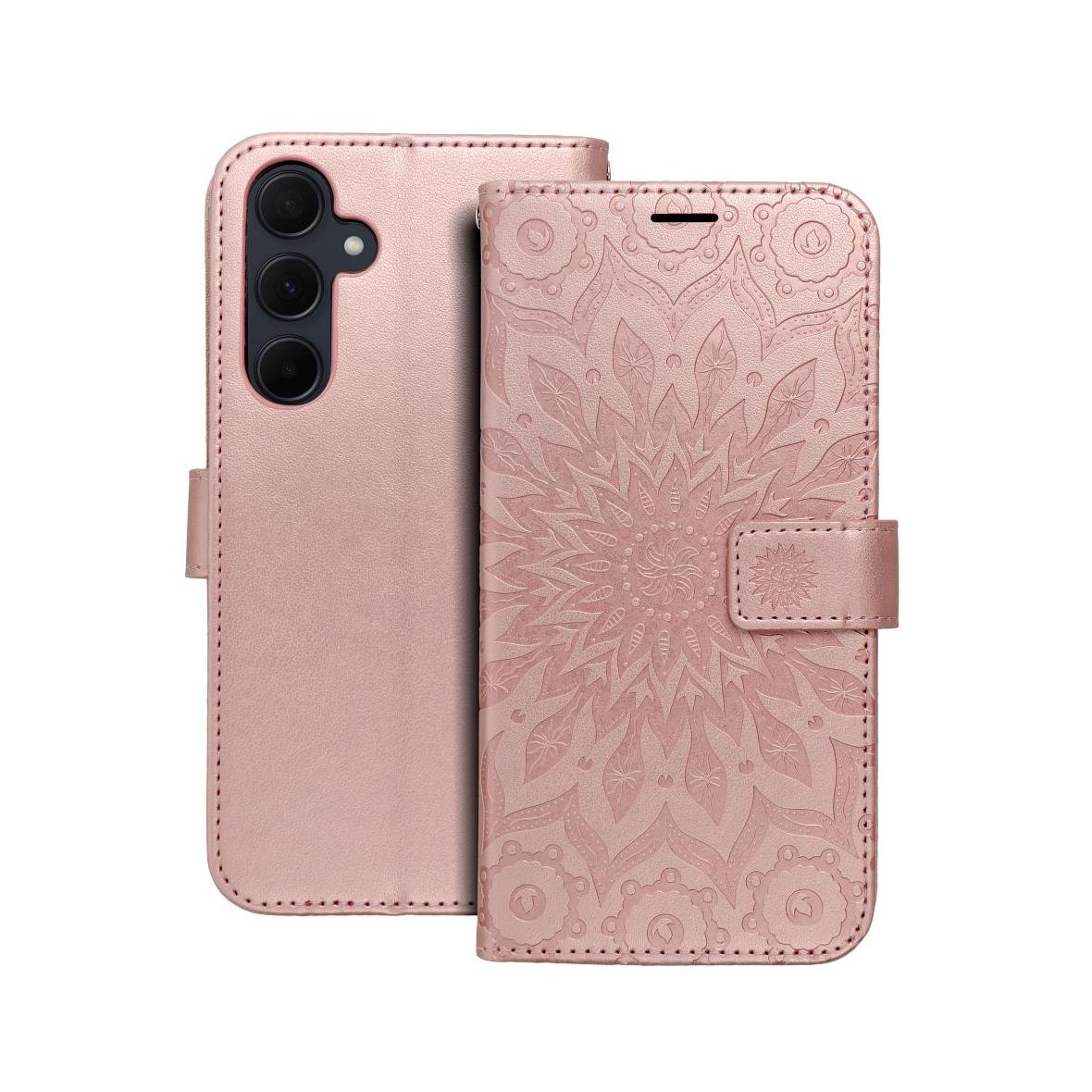 Etui z klapką na Samsung A35 5G Mezzo Book mandala złoto-różowe